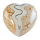 Orange marble effect heart-shaped urn, 5.5x12x11 in, 5L s1