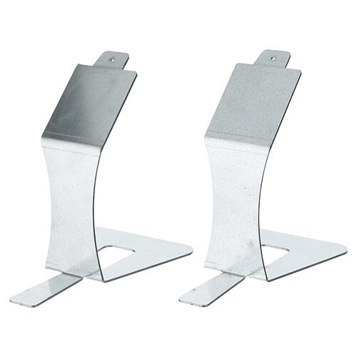 Two-piece urn in orange and light blue marble effect, double heart, 6x16x16 in, 10L 14