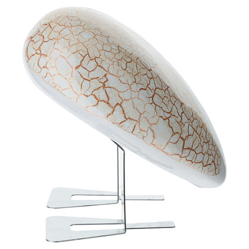 Urna 2 peças coração duplo laranja e azul efeito mármore 15x40x40 cm 10 litros 7