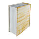 Urna libro líneas horizontales amarillas y blancas 26x12x31 5 l s1