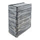 Urna libro líneas horizontales grises y blancas 26x12x31 5lt s1