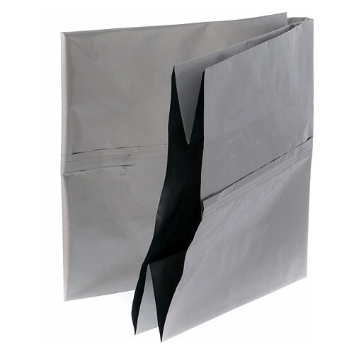 Urna pirámide negra con pinceladas purpurina azul 25x26x26 5lt 2