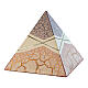 Pyramid Urn with White, Pink, and Blue Marble Effect Geometric Lines, 25x26x26 5lt s1