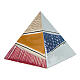 Pyramid Urn with Multicolored Modern Pattern, 25x26x26 5L s1