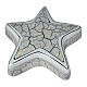 Pearl grey and blue marbled star-shaped urn, 5x15x15 in, 5L s1