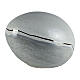 Pearl grey egg-shaped urn with gold line detail, 10x14x10 in, 9L s1
