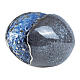 Urna uovo grigio e blu dettaglio argento 25x35x26 9lt s1