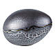 Urne œuf gris foncé détail or effet marbre 25x35x25 cm 9 litres s1