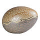 Beige, blue, and lilac egg-shaped urn with gold detail, marble effect, 10x14x11 in, 9L s1