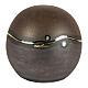 Brown Sphere Urn with Gold Marble Effect Details, 25 cm, 7 liters s1