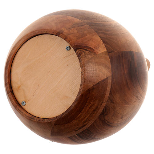 Drop-shaped ecological walnut wood cremation urn 3