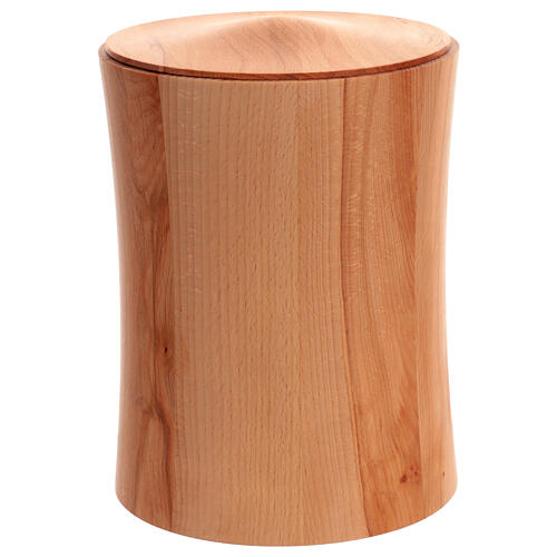 Urna clásica cineraria madera de haya clara ecológica 3