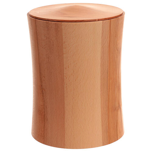 Urna classica cineraria legno di faggio chiaro ecologica 1