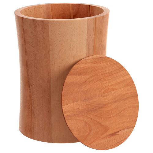 Urna classica cineraria legno di faggio chiaro ecologica 2