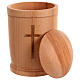 Urne, mit Kreuz, Buchenholz, ökologisch – 28,5x19,5 cm, 5 Liter s2