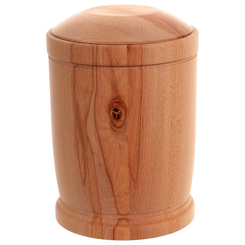 Urne pour cendres croix bois de hêtre écologique 4
