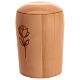 Urne, Buchenholz, ökologisch, mit Rosen-Motiv – 28,5x19,5 cm, 5 Liter s3