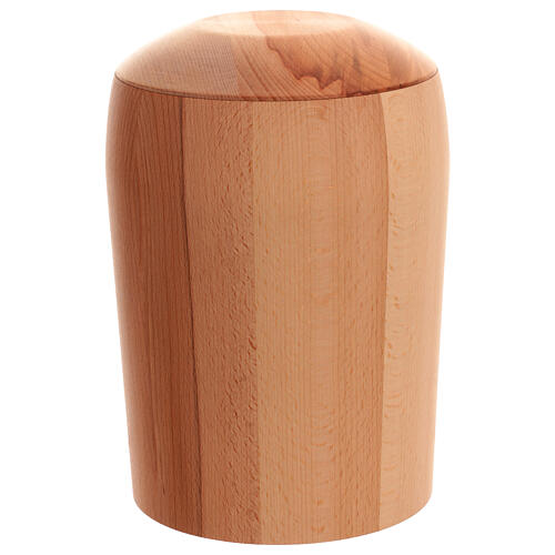 Eco-friendly beech wood cremation urn with wheat engraving 4