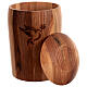 Eco-friendly walnut wood cremation urn with Dove of Peace engraving s2