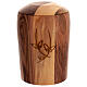 Eco-friendly light and dark walnut wood cremation urn with butterfly engraving s1