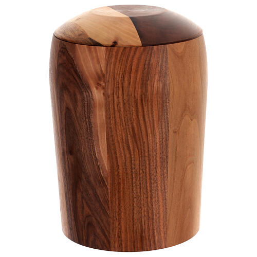 Cremation Urn in Ecological Light and Dark Walnut Wood with Butterfly Engraving 4