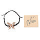 Urna para cenizas metal y tapa madera lazo negro mariposa s5