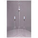 Complete funeral set with plexiglass cross and LED lighting candlesticks s1