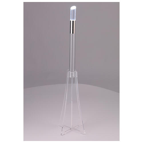 Ensemble funéraire croix et chandeliers en plexiglas avec éclairage LED 5