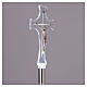 Funeral set with plexiglass cross and LED lighting candlesticks s2