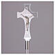 Funeral set with plexiglass cross and LED lighting candlesticks s4