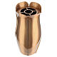 Funerary flower vase with bronze finish, Fiore collection, 12x6 in s3