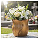 Grab-Blumenschale in Blütenform – 20 × 18 cm, Metalllegierung in Bronzeoptik s2