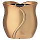 Grab-Blumenschale in Blütenform – 20 × 18 cm, Metalllegierung in Bronzeoptik s4