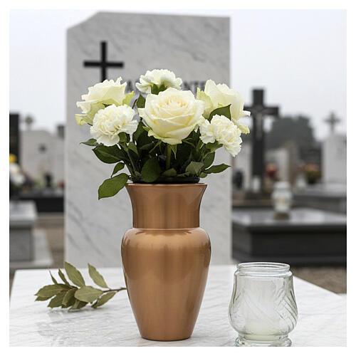 Bronze cemetery flower vase 20x10, for OUTDOORS 2