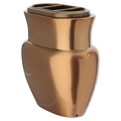 Grab-Blumenschale oval – 20 × 17 cm, Metalllegierung in Bronzeoptik 4