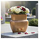 Bronzed oval outdoor vase, 19x17x9 cm s2