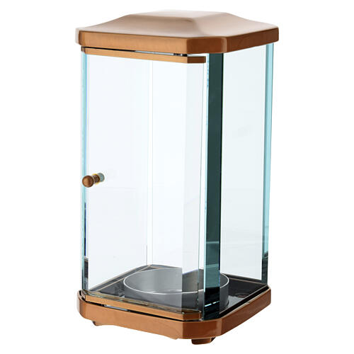 Lampe funéraire en bronze à fixer au sol 25 cm 3