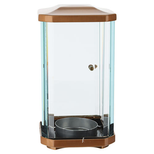 Lâmpada funerária de solo em bronze 25 cm 4