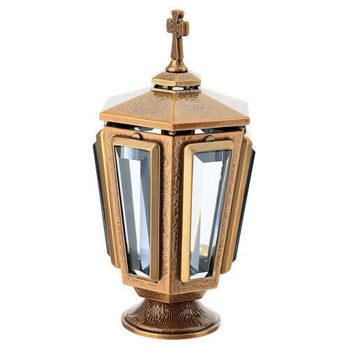 Lanterne à poser en bronze pour veilleuses votives de 5 cm 6