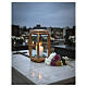 Square Bronzed Cemetery Lamp for 6.5 cm Candles s2