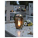 Lámpara portavela cementerio bronceada bicolor para velas diámetro 6 cm s2