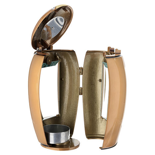 Lampe de cimetière bicolore pour bougies 25 cm 6