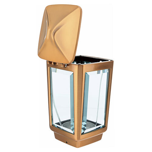 Lampa na świeczkę w kolorze brązowym na zewnątrz, o max. średnicy 7 cm 4