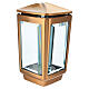 Bronzed outdoor cemetery lamp for graves for 7 cm candles s1