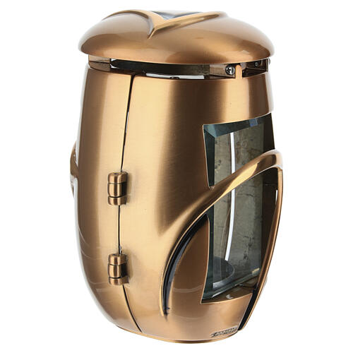 Moon design bronze lamp for votive candles up to 2.5-inch diameter 7