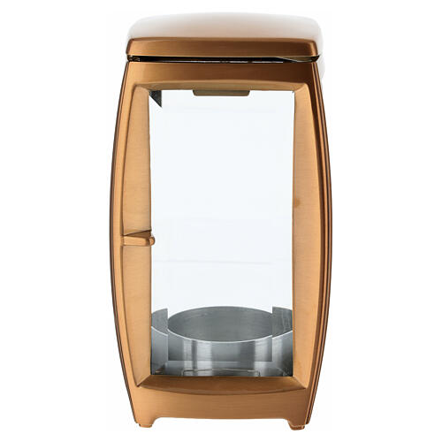 Lampe votive Fiore Line en laiton bronze brillant pour bougies 6 cm de diamètre 3