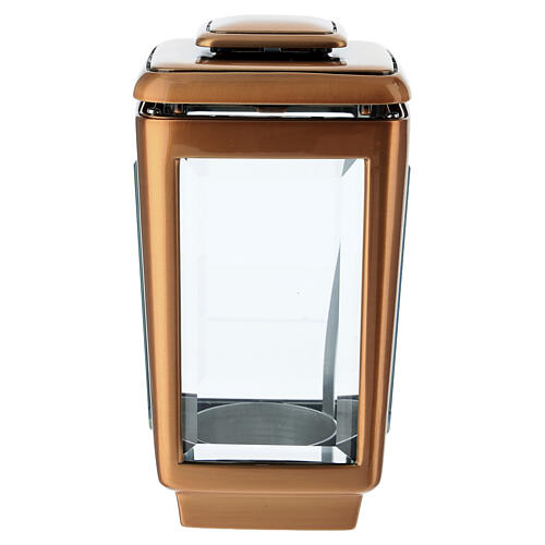 Lanterne en bronze patiné pour veilleuses votives de diamètre 7 cm 3