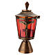 Lámpara portavela bronceada Crucifixión con vaso d. 7,5 cm s1