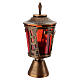 Bronzed Candle Holder Lamp for Graves Crucifixion with 7.5 cm cup s3