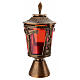 Bronzed Candle Holder Lamp for Graves Crucifixion with 7.5 cm cup s4